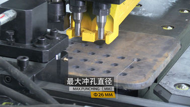 Kết cấu thép Máy đục lỗ và đánh dấu tấm thủy lực CNC Đường kính lỗ 26mm