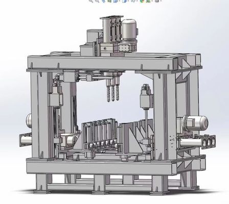 Máy khoan tia CNC đa trục chính cho kết cấu thép với chín đầu khoan Hiệu quả sản xuất cao