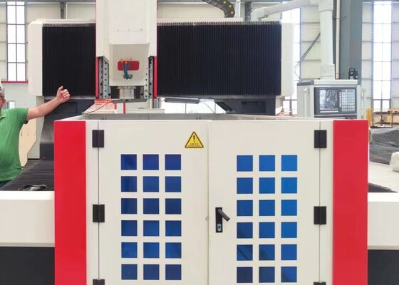 1200x1200mm Kích thước tấm thép Flanges xử lý máy khoan CNC 18mm T-slot Width