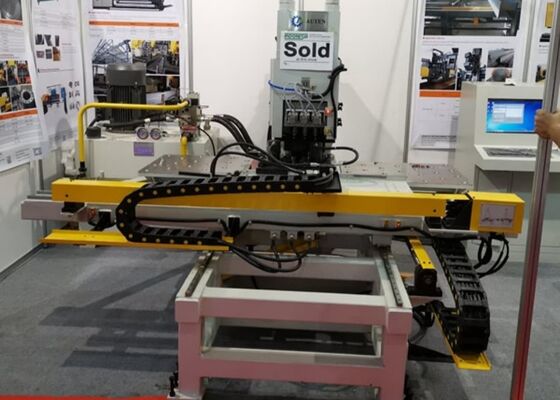 Ứng dụng cho ngành công nghiệp cấu trúc thép Cnc máy đâm tấm 800/1200KN lực đánh dấu