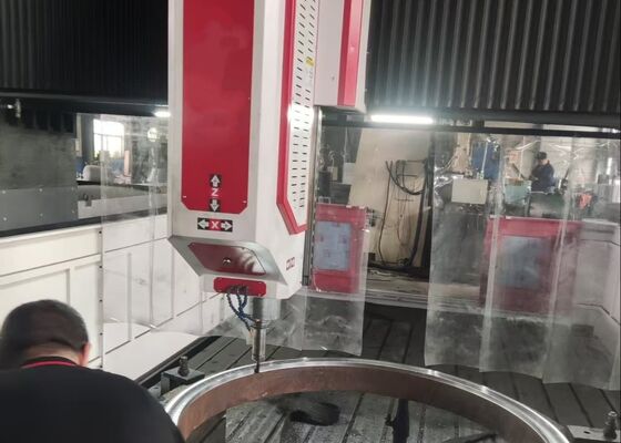 Mô hình PHD4080 Loại Gantry Di chuyển máy xay khoan CNC cho máy trao đổi nhiệt