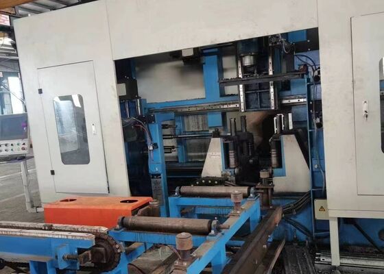 Công nghiệp xây dựng cầu CNC Beam Drilling And Sawing Machine Line cho thép kênh