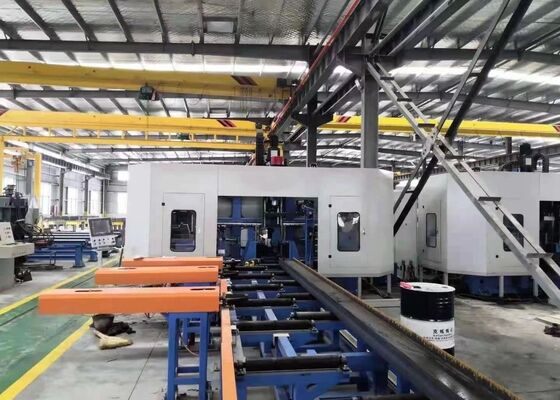 Phương pháp điều khiển PLC CNC 3D I Beam Drilling Shearing Machine Line 3 × 11KW Điện động cơ
