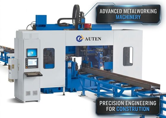 55KW Tổng công suất Cnc I Beam khoan máy cắt cắt dây chuyền 3 tạp chí công cụ