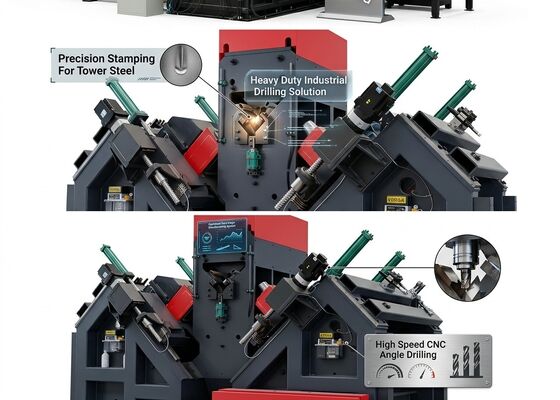 Mô hình JNC2532 Cnc Angle Steel Drilling Marking Processing Line với kênh cấp