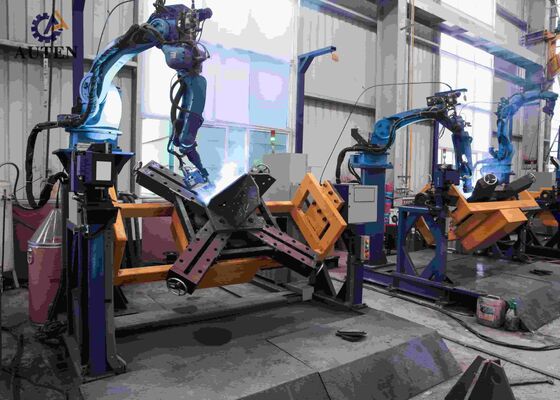 Máy đột góc CNC, Bộ định vị kép, Robot Cổng 5 trục cho hàn tháp truyền tải chính xác